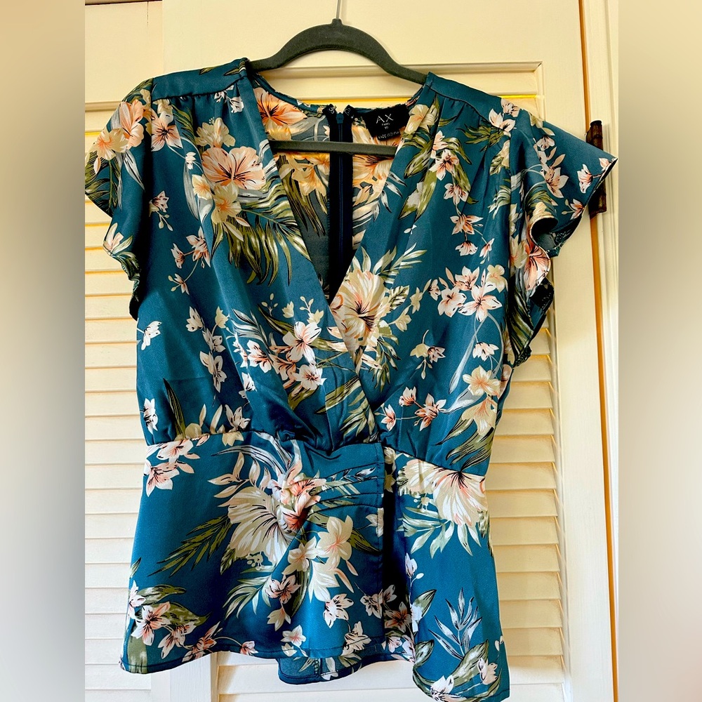 AX PARIS Floral blouse size 10